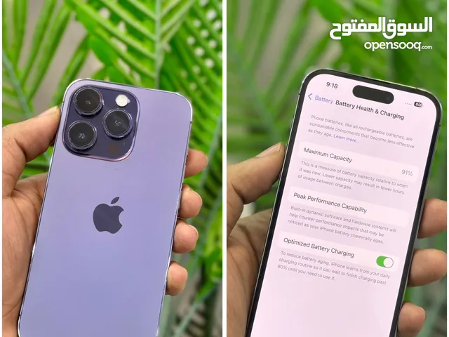 ايفون 14 برو 256 جيجا IPHONE 14 PRO 256GB BATTERY HEALTH  91%