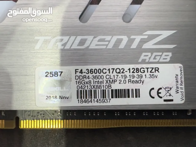 رامات G.Skill TridentZ 16gb x 8 القطعة ب300 ريال