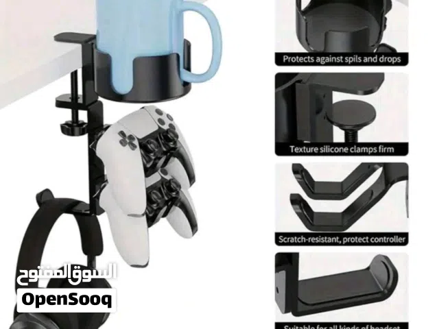 حامل متعدد الاستخدامات للطاولة – كوب + سماعة + يد تحكم – دوران 360 – جديد