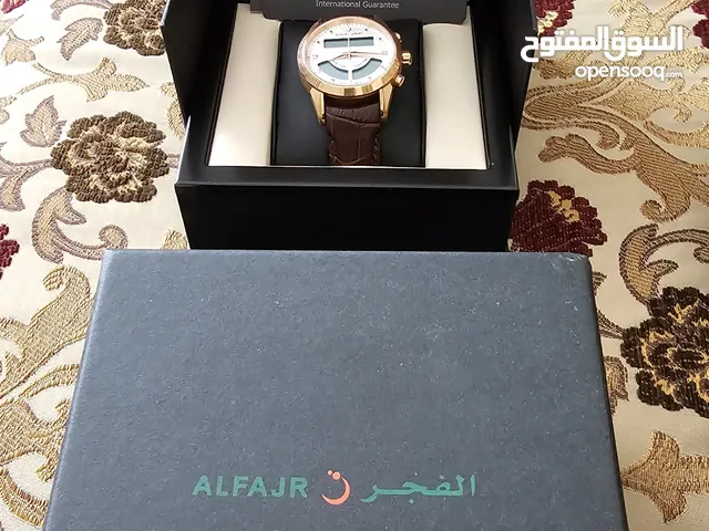 Alfajr Watch ساعة الفجر الرجالية الفاخرة. جديدة بالكرتون. ساعة شخصية مع منبه الأذان واوقات الصلاة.