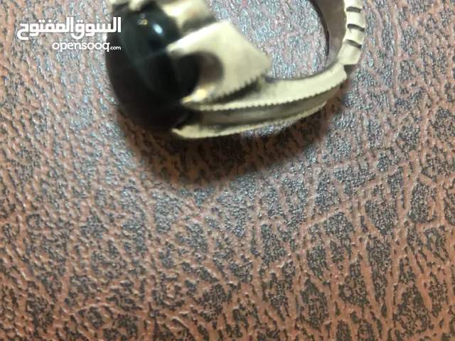 للبيع خاتم عقيق اصلي فضه