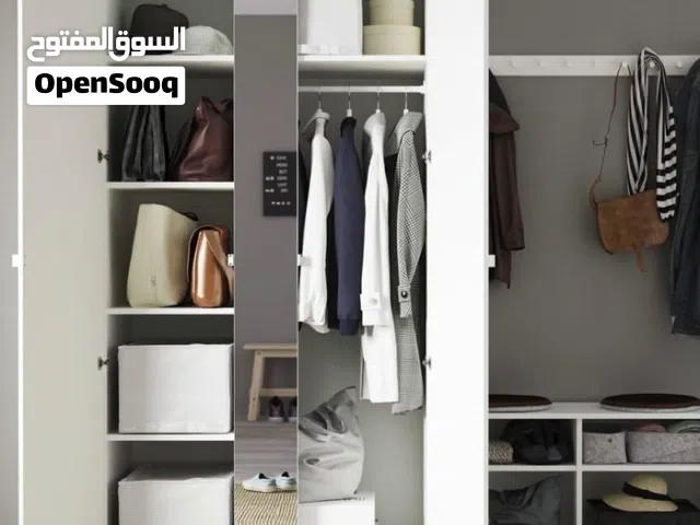Wardrobe with 2 doors, white, 105x57x200 cm
