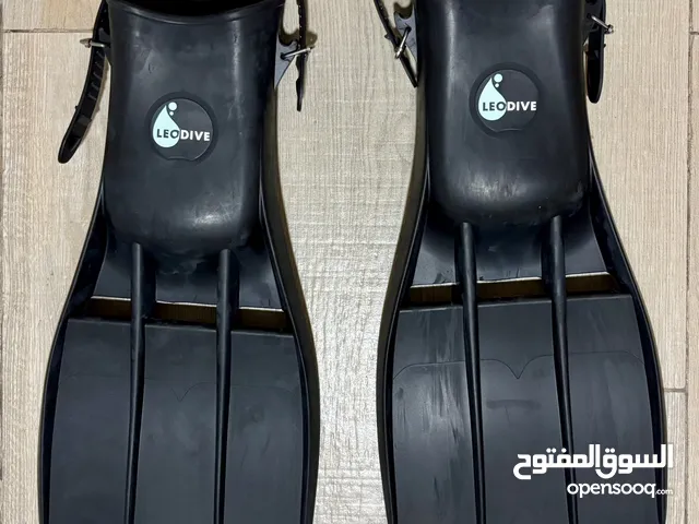 Leodive rubber jet swimming fins XXL 44/46 - adjustable open heel