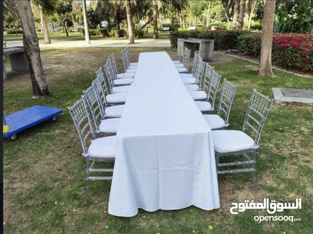 acrylic chair and table for rent