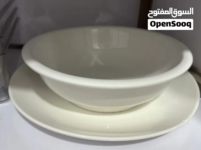 صحن كبير و وعاء كبير زجاج