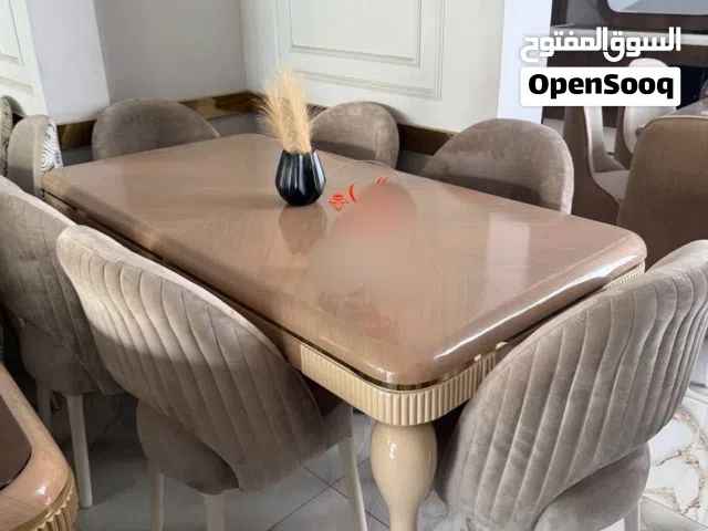 عرررروض سفرة مودرن 6كراسي  خشب زان احمر