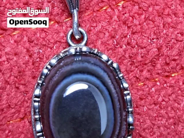 تعليقه فضه 925 بحجر سليماني جزع بسعر مغري