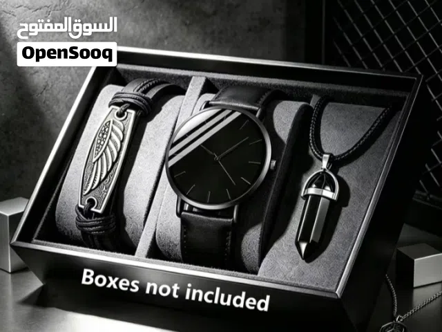طقم 3 قطع (ساعة، سوار، قلادة)