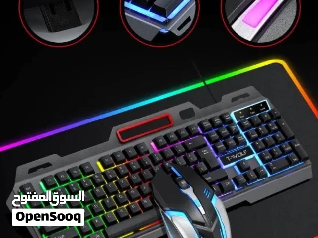 مجموعة كيبورد و ماوس الألعاب بإضاءة خلفية RGB