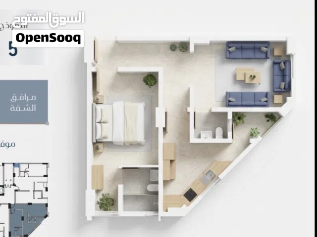 61 m2 1 Bedroom Apartments for Sale in Muscat Al Khoud