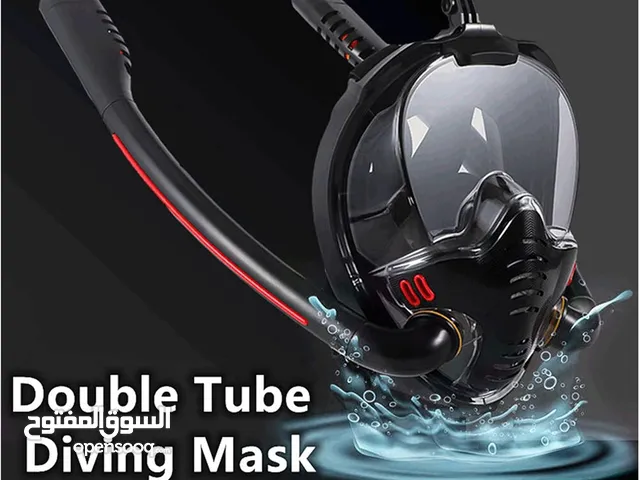 Masque de Plongée à Double Tube avec Support GoPro V2- قناع غوض إحترافي مع حامل كاميرة