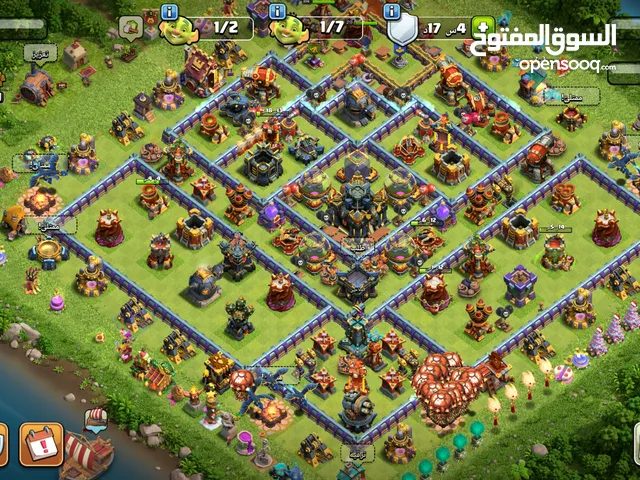 حساب كلاش اوف كلانس clash of clans تاون 16/17 شبه ماكس