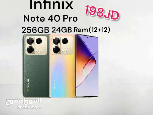 Infinix Note 40 Pro 256G/24Ram(12+12) انفنكس نوت كفالة الوكيل الرسمي Note40 pro Note 40pro