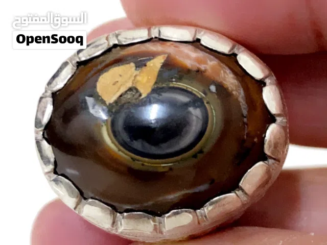 خاتم ملكي عقيق يماني سليماني طبيعي من نوع آخر