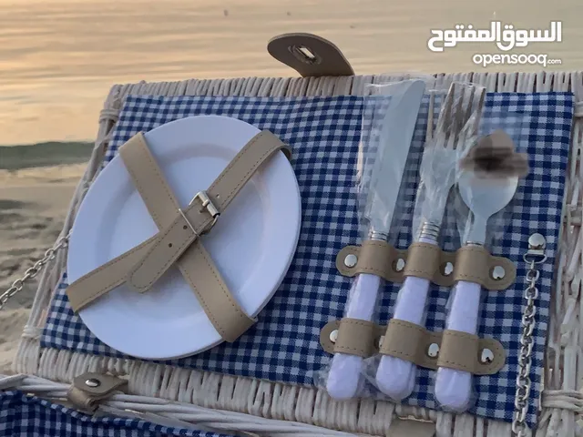 سلة قش للطلعات