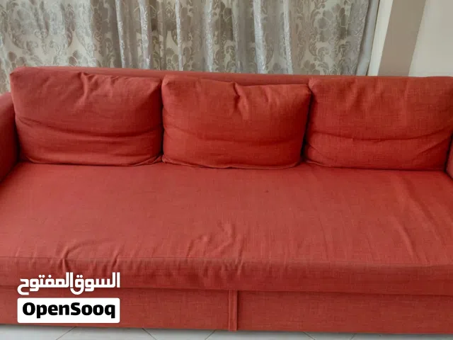 3 person red sofa bed