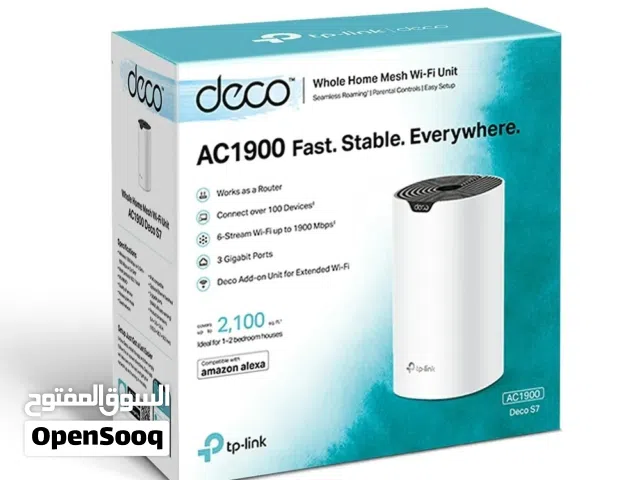 راوتر تي بي لنك ديكو S7  (سيت قطعة واحدة)  TP-Link Deco S7 AC1900 1-Pack Whole Home Mesh Wi-Fi 5 Sys