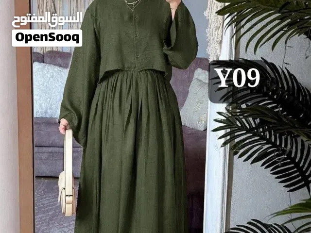 الموديل سوت قطعتين اسكيرت    ماتريال   كتان  عالى الجودة   المقاس ون سايز تلبيس ل85ك   09