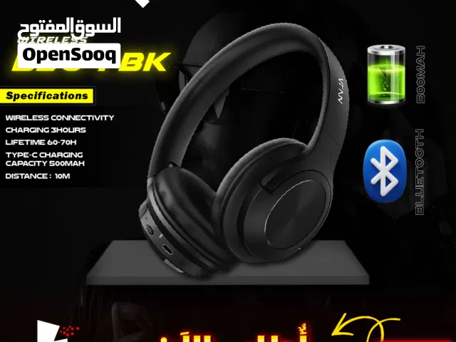 سماعات جديدة براند فيفان تصميم مريح VFAN Wireless BE04 ANC Black Elegent Design Headset