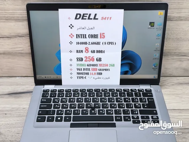 DELL LATITUDE 5411 Intel Core i5 الجيل العاشر 8GB DDR4 SSD 256 GB NVIDIA GEFORCE MX250 2GB