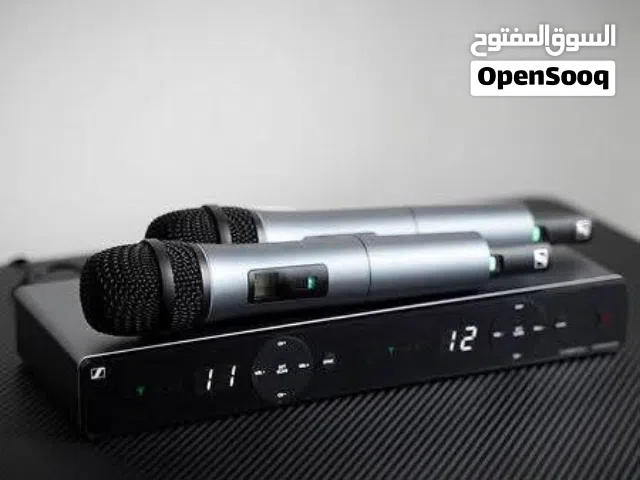 مايك  احترافي ويرلس نظام دبل 2  مايك  ماركه  Sennheiser  مع جهاز استقبال رسيفر خاص فيهم الطقم