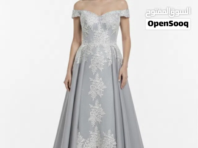 Elegant Grey Evening Gown