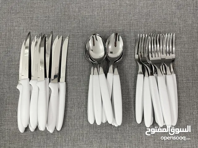 طقم جديد 30 قطعة استنليس ستيل ماركة ترامونتينا صنع البرازيل