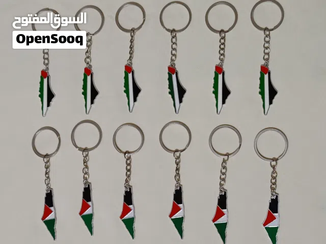 ميدالية مفتاح خريطة فلسطين ملون