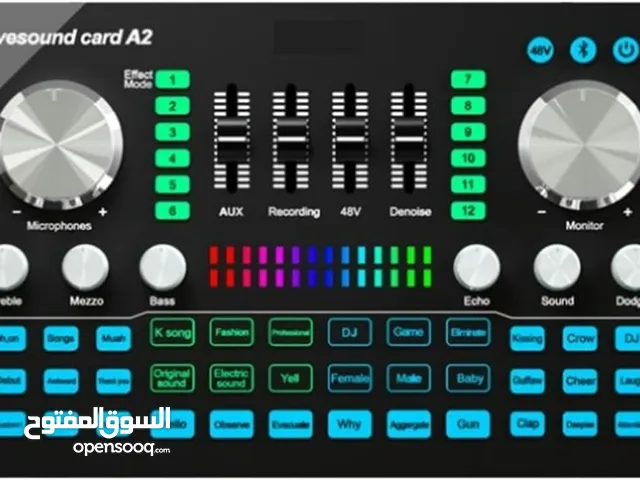 كرت صوت للبث المباشر و التيكتوك والتسجيل A2 USB Live Sound Card