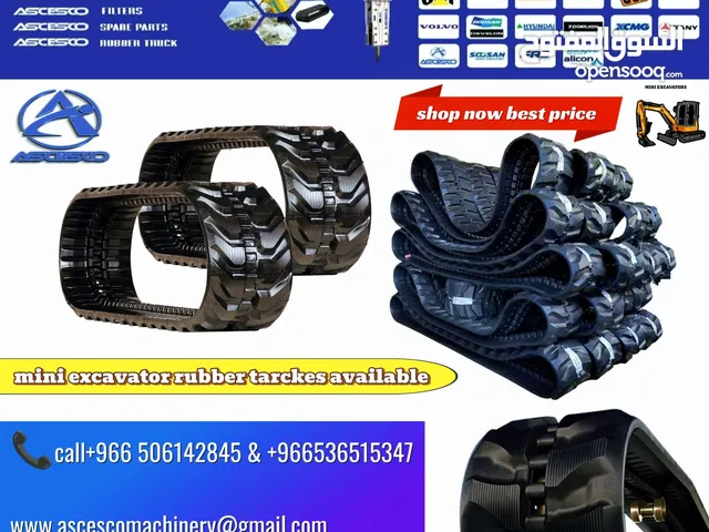 Mini excavator rubber tracks