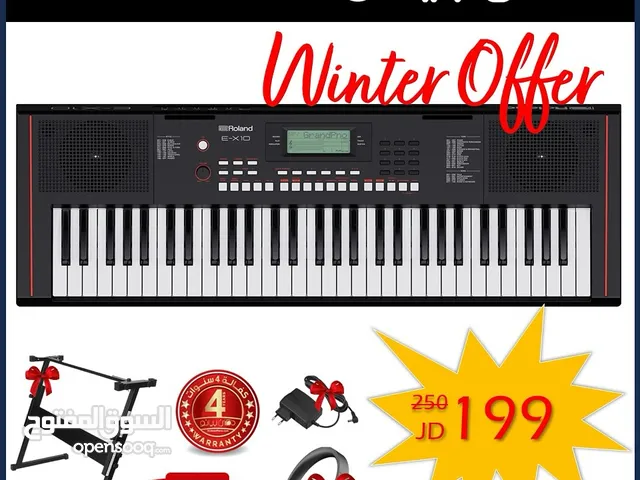 اورغ رولاند Roland EX10 Keyboard حساس للمس مع ستاند وسماعة