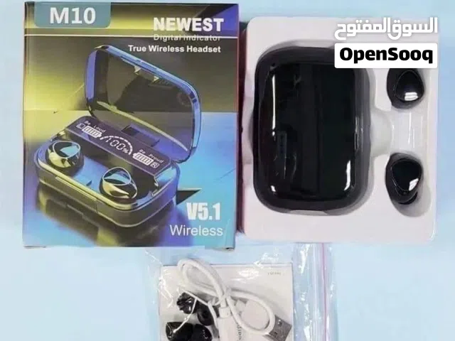 سماعات M10اللاسلكية مع شاشة رقمية ذكية، تحكم باللمس صوت واضح اتصال مستقر، استمتع بالموسيقى
