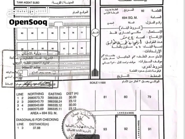 Commercial Land for Sale in Buraimi Al Buraimi