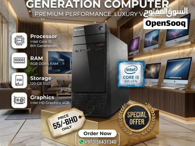 LENOVO Core i5 6th Generation Computer 8GB DDR4 RAM 128GB SSD Very Good Working Ready Windows 10