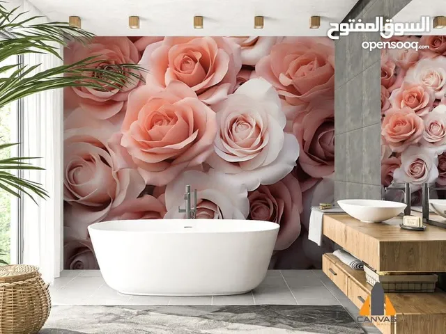 ورق الحائــــــــــــط ال 3D القطعـــــــــه الواحــــــــده بدون فواصل تصميمات مختلفة مع إمكانية ا