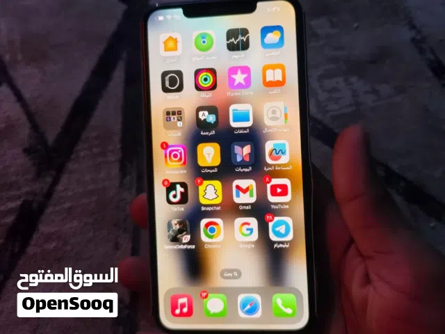 آيفون XS MAX بطاريه 77ذاكره 512جهاز فقط ضهر مفطور ومغلف وفيس إيدي واكف