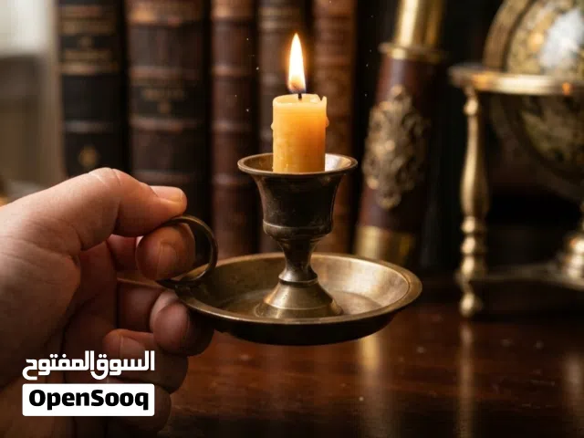 شمعدان نحاس احمر وارد الخارج