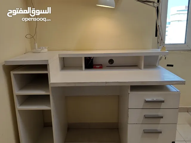 Study cum computer table with adjustable lamp