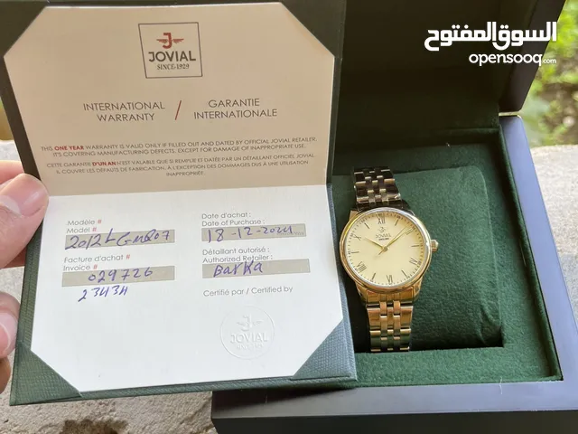 للبيع ساعة جديدة نسائية (جوفيال اصلية 100%) مع ضمان سنتين..