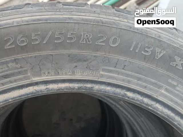 تايرات قياس 265/55/20 تخم كامل مستخدم نظيف اصدار سنة 24
