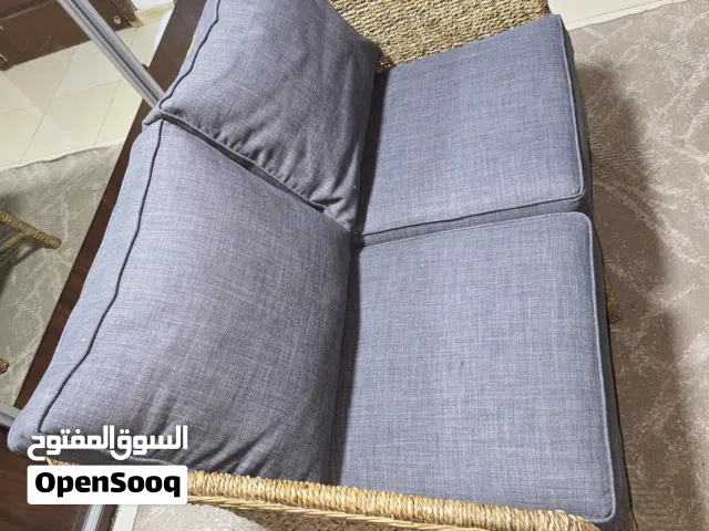 كرسي حديد مجوز ملبس خيزران غير مستخدم