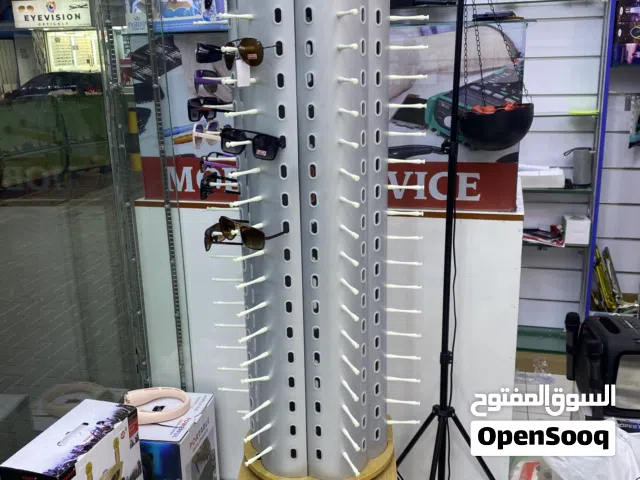 Rotating Sunglasses Display Stand with Wooden Cabinet