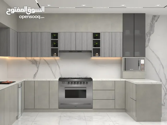 تفصيل وتصميم جميع انواع المطابخ الحديثه