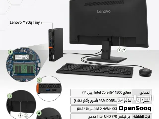 Lenovo ThinkCentre M90q Tiny Gen 5  كامل مع شاشة + ماوس + كيبورد Lenovo      أصلي (استخدام اسبوع)