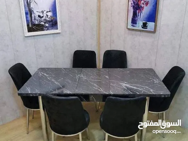 ميز طعام 6 كرسي السعر 220 الف و4 كرسي 190الف تركي سطح خشب متوفر ب 10 الوان