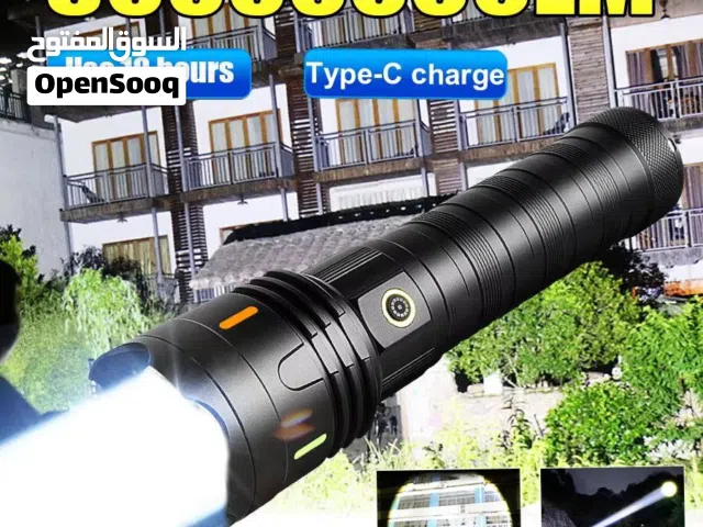 كشاف حديد احترافي 17X زوووم – الحجم الكبير والإضاءة الخارقة شاشة ديجيتال بتعرض نسبة الشحن لحظة بلحظة