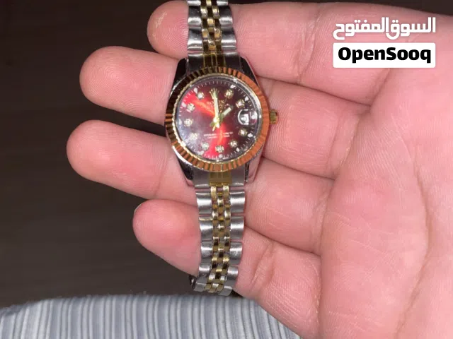 ساعة Rolex Datejust 36mm Jubilee Two-Tone Red Dial تقليد درجة أولة ما فيه بطارية