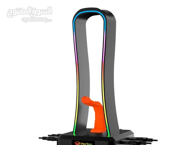 Meetion U002 RGB Stand For Gaming Headset حامل قاعدة سماعات مضاءة مع مداخل