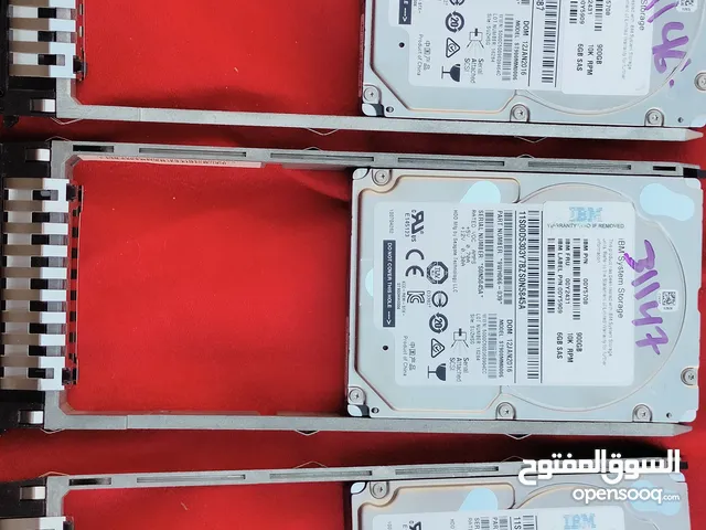 هارد ديسك سيرفر IBM 900GB SAS 10K RPM مستعمل بحالة ممتازة  Server Hard Driv عدد 3