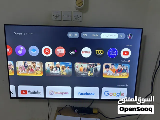 تلفزيون TCL V6B استعمال خفيف باقيه تحت الضمان الرسمي سمارت حديثة تدعم نظام جوجل بشكل رسمي